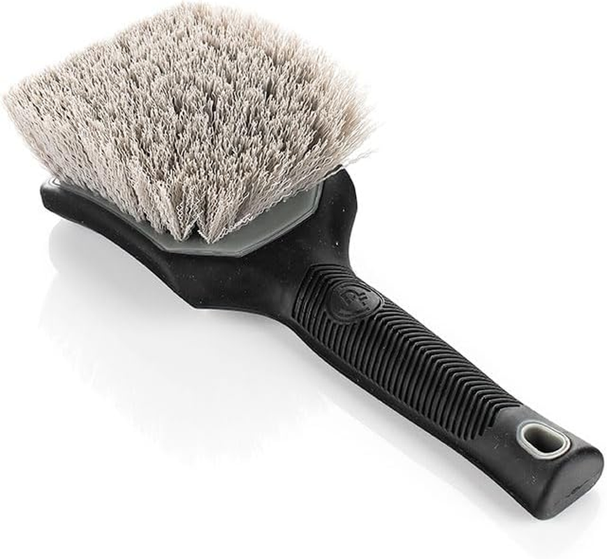 Detail Factory - Progrip XL Tire Brush - Ergonomic Progrip Handle - Stiff Synthetic Bristles to Cut through Grime - Grey and Black image number 6