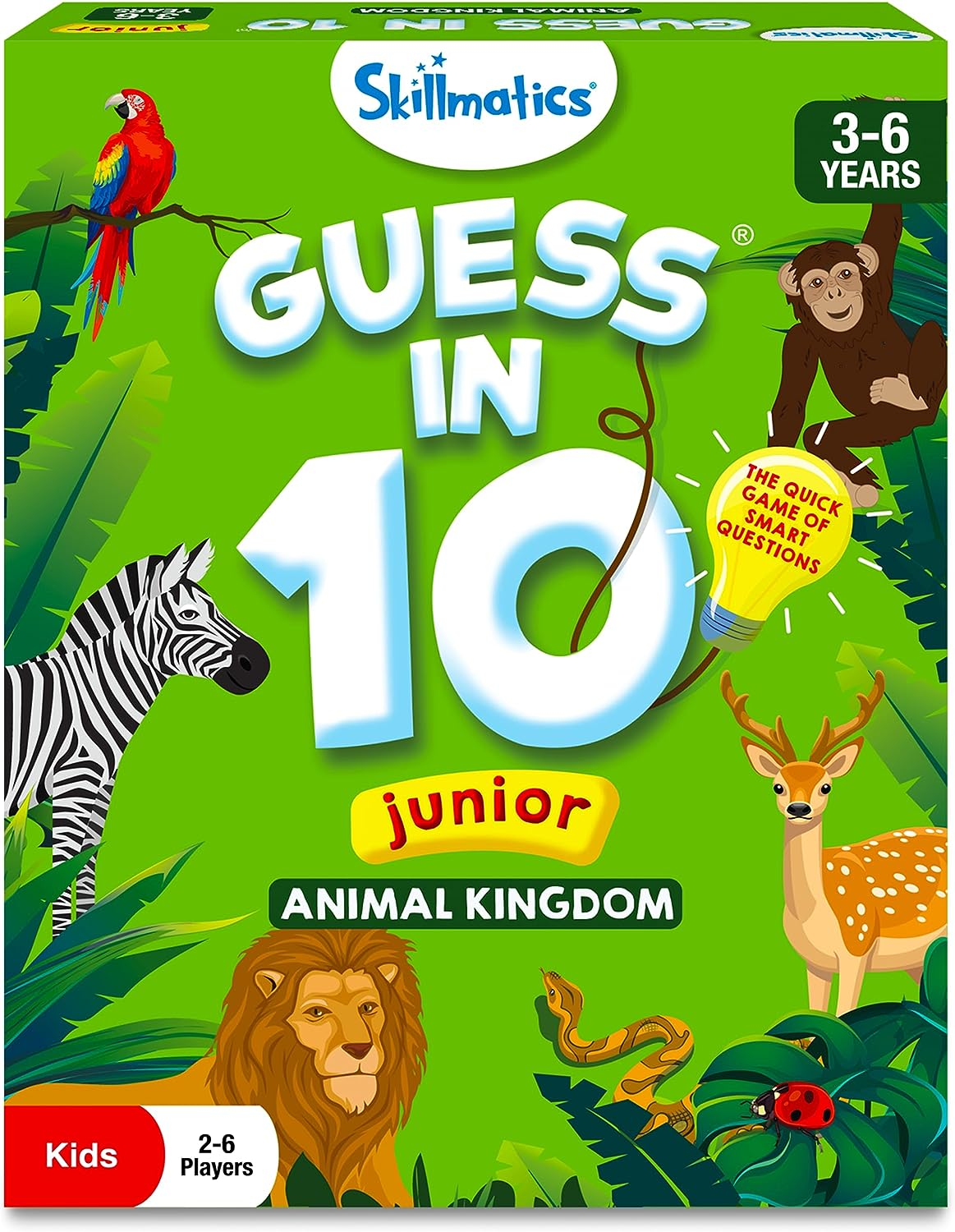 Skillmatics Guess in 10 - Animal Kingdom, Card Game for Preschool Kids, Girls & Boys, Fun Travel Game & Gifts for Ages 3, 4, 5, 6 image number 1