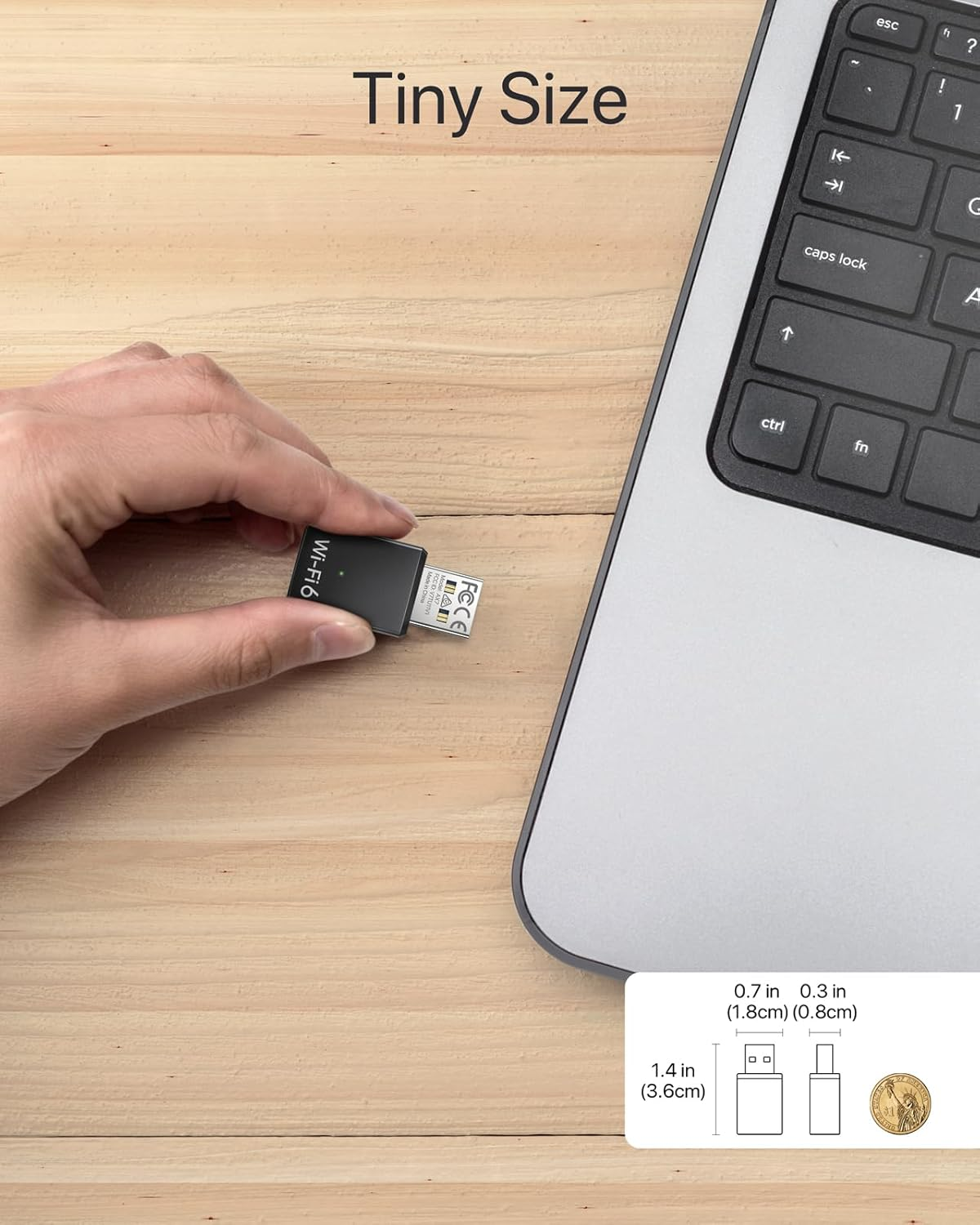 Brostrend Mini AX900 Wifi 6 USB Wifi Adapter for PC Desktop Laptop, Dual Band Wifi Dongle 5Ghz 600Mbps + 2.4Ghz 286Mbps, USB 2.0 Computer Network Adapter for Windows 11/10/7, Wireless Internet Dongle