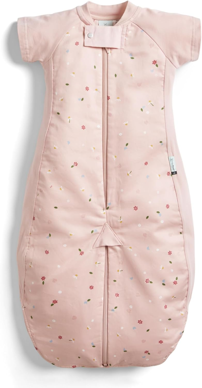 Ergopouch Sleep Suit Bag 1.0 TOG &ndash; 4&ndash;6 Years &ndash; Daisies Print &ndash; 400 Thread Count Organic Cotton &ndash; Converts to Sleep Suit with Legs &ndash; Sleeping Bag & Suit in One &ndash; for Infants, Toddlers & Kids