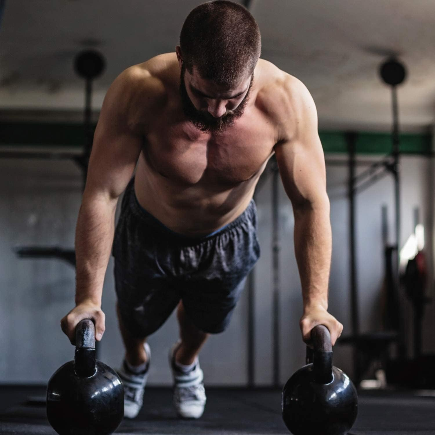 HCE Kettlebell Weights - Russian Classic Black Kettlebell Set - Premium Cross Training Workout Bell Equipment - WOD Fitness Bodybuilding Weightlifting - 16Kg Single image number 7