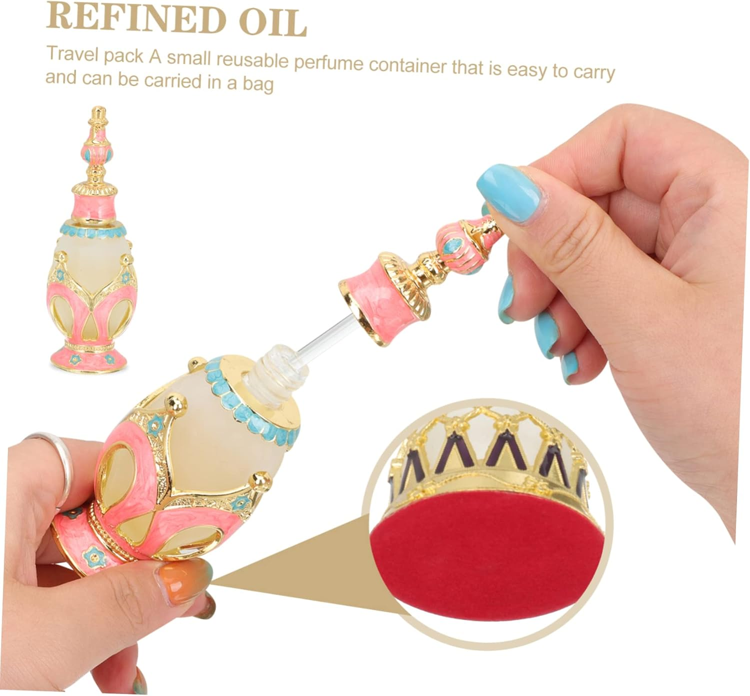 Glass Perfume Bottle Empty Bottle for Essential Oil Dispenser Perfume Oil for Desk Decor Home Fragrance image number 4