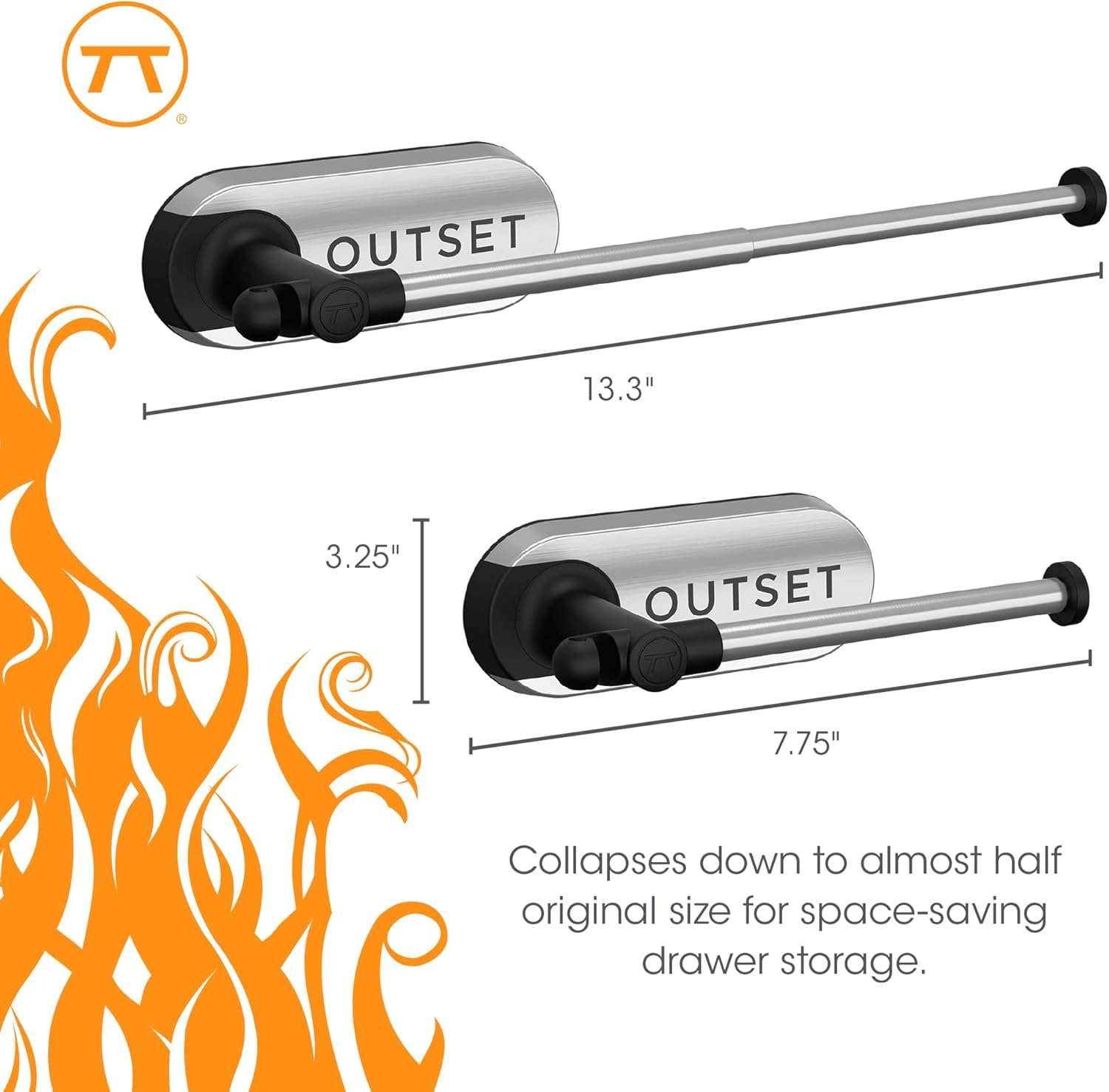 Outset Magnetic Rotating Paper Towel Rack with Trash Bag Hook for Grill and Kitchen image number 4