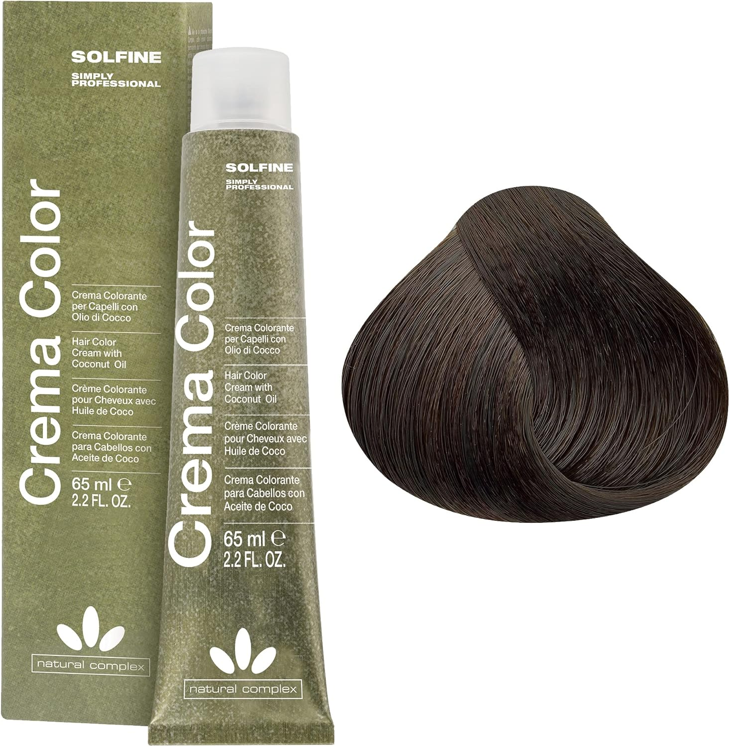 Solfine Crema Color Permanent Hair Color 65 Ml, 4N Chestnut