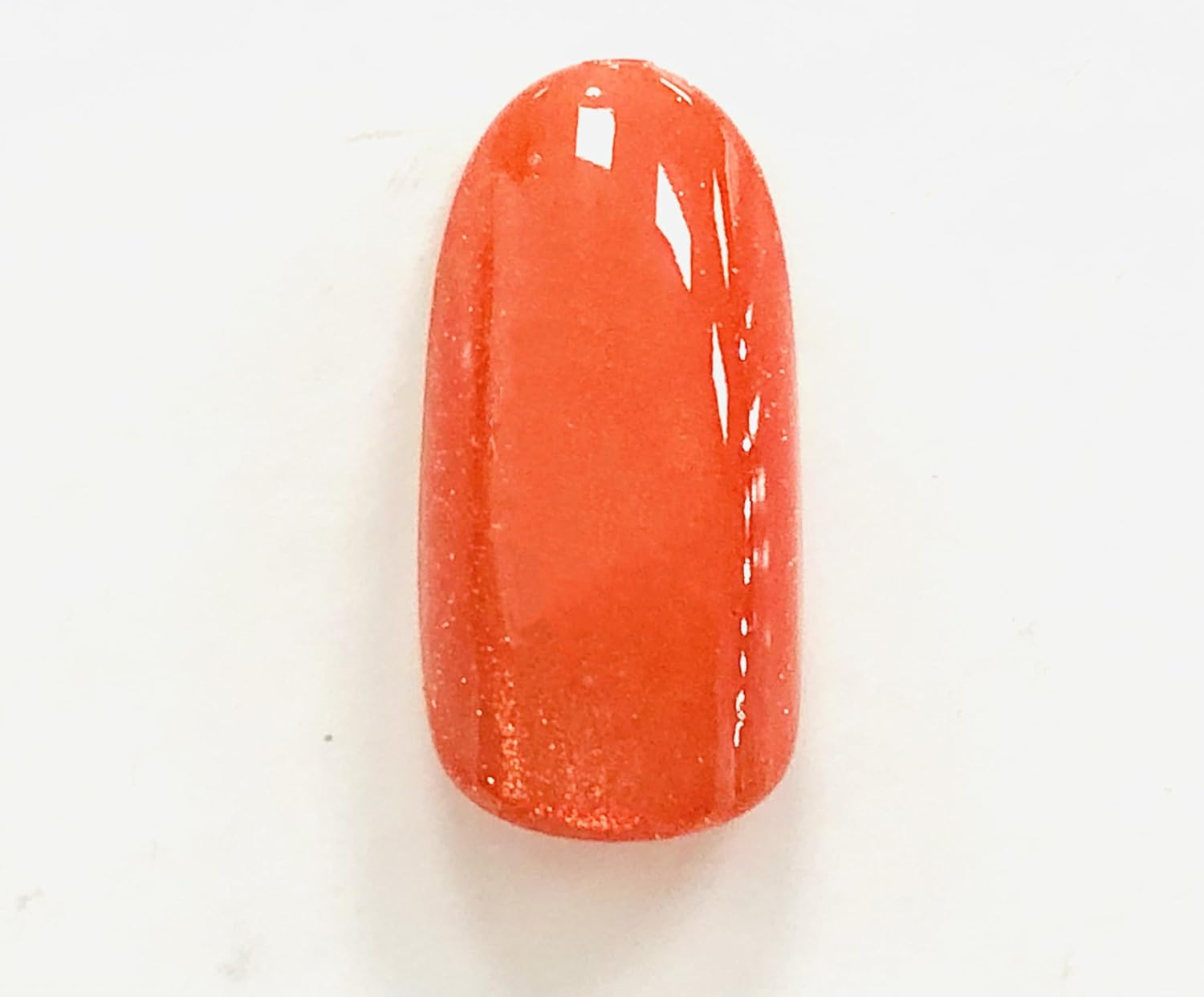 Glam'Up Paris False Nails - Full Cover - Easy to Use - 24 False Nails per Box + Double Sided Tape - Almond Shape - No. 243 - Coral Red image number 1