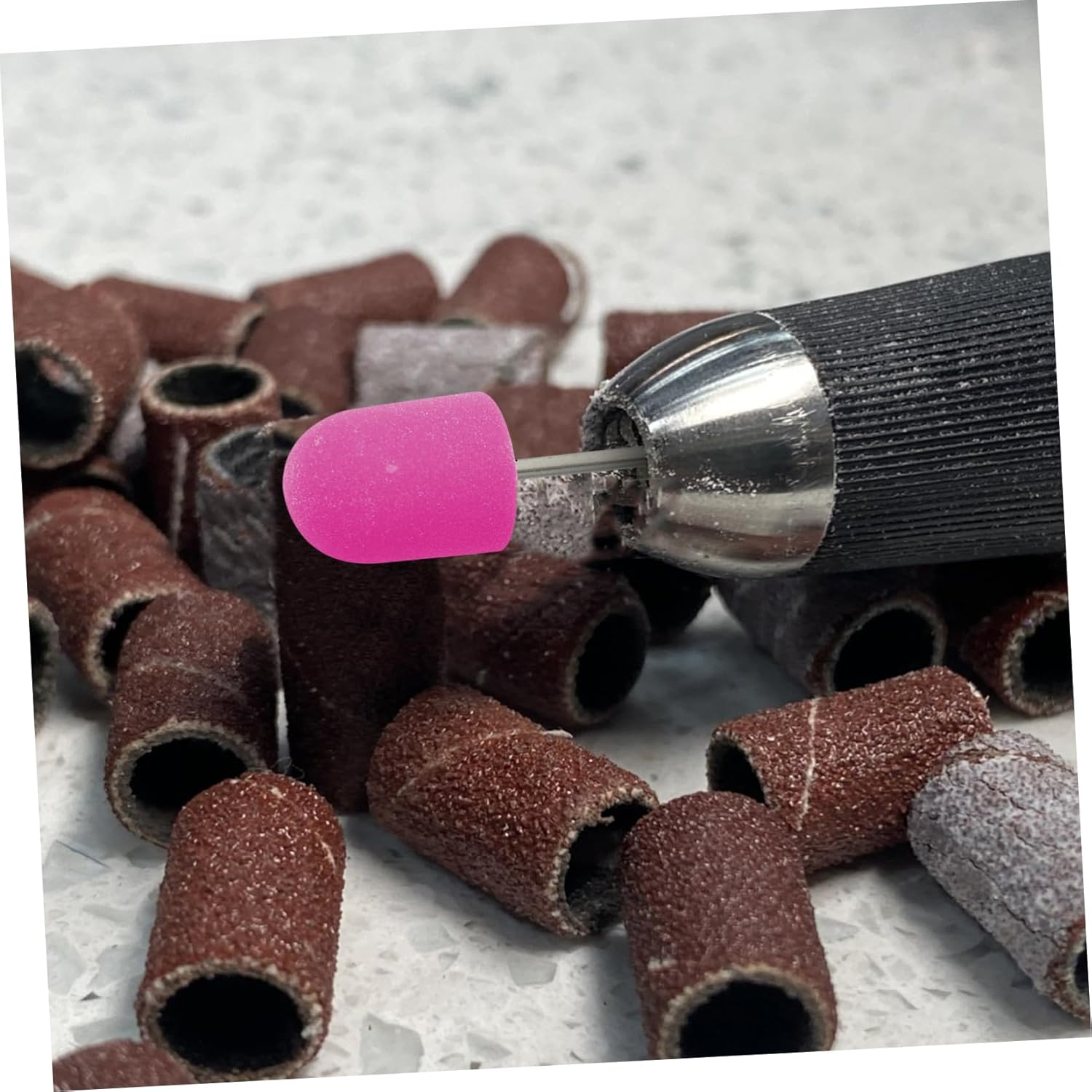 SOESFOUFU Nail Sanding Caps Set Pcs Manicure Sand Cap Nail Polishing Tools Wear and Break Resistant Portable Design