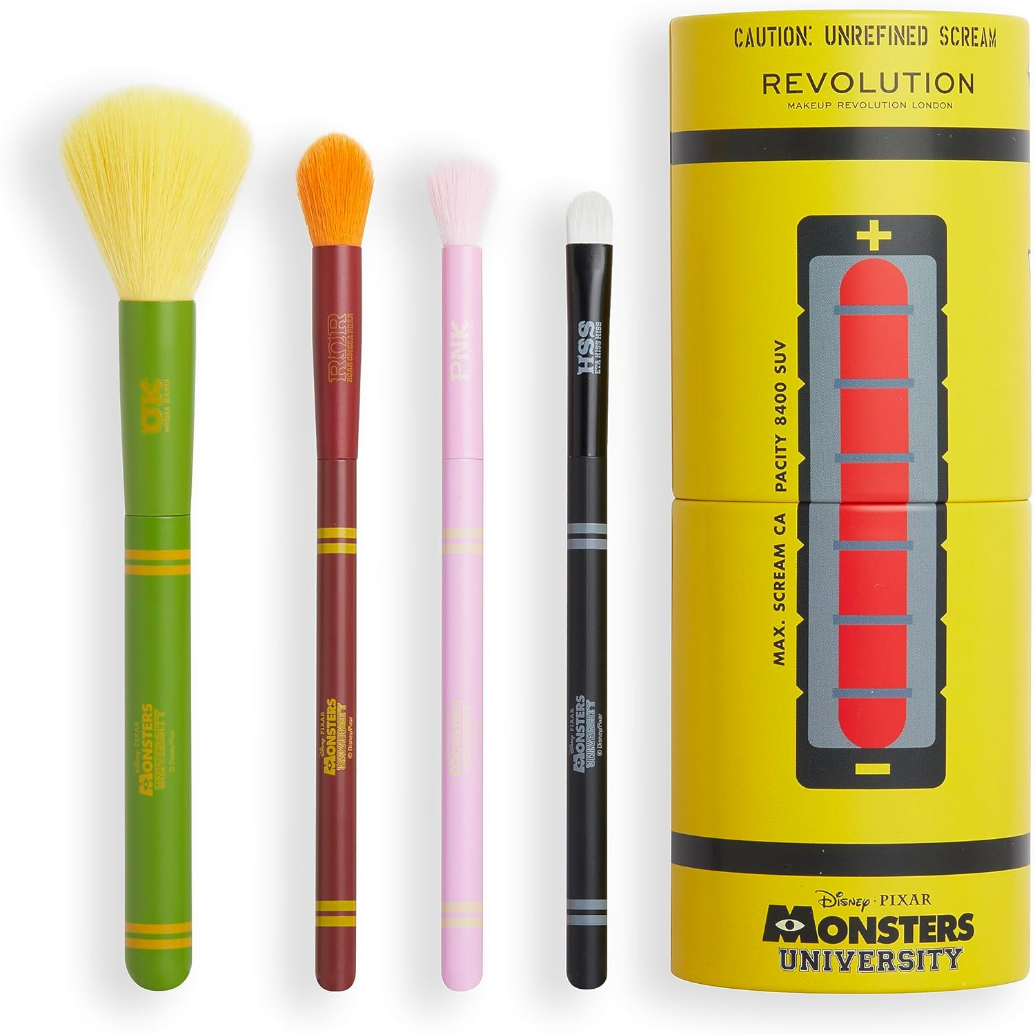 Revolution X Monsters University Scare Can Brush Set & Sulley-Inspired Makeup Bag Set of 2 image number 1