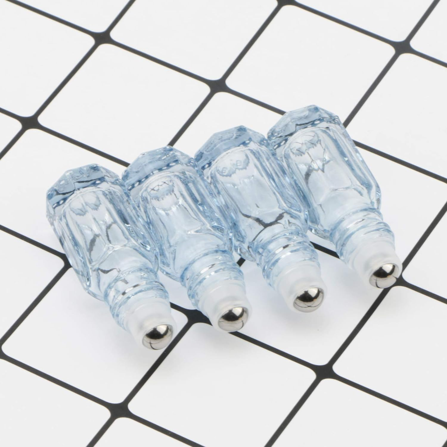 10Pcs Essential Oil Roller Bottles 3Ml Dark Blue Glass Roll on Bottles Vials Perfume Cosmetics Rolling Bottles Jars Oil Tube Vials Containers with Funnel & Opener image number 1