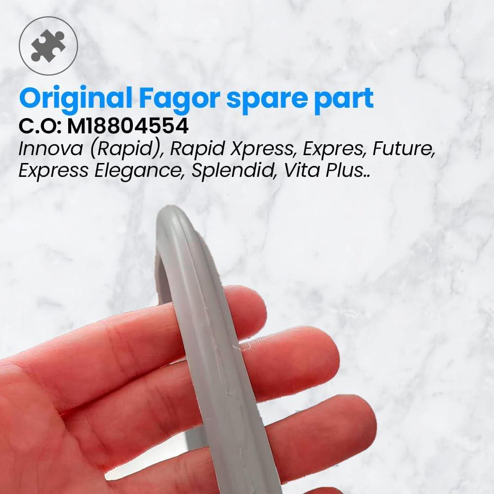 Fagor M18804554 Rubber Pressure Cooker Compatible with Fagor Pressure Cooker with an Inner Diameter of 22 Cm, Silicone, Diameter 22 Cm, Grey image number 1