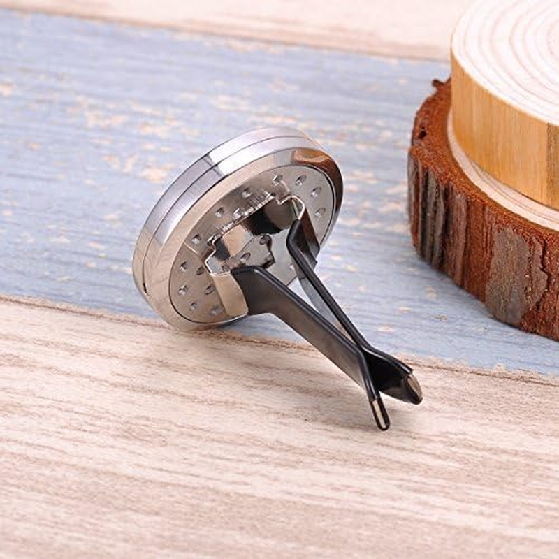 HOUSWEETY Car Air Freshener Aromatherapy Essential Oil Diffuser - Music Note Stainless Steel Locket,12 Refill Pads image number 5