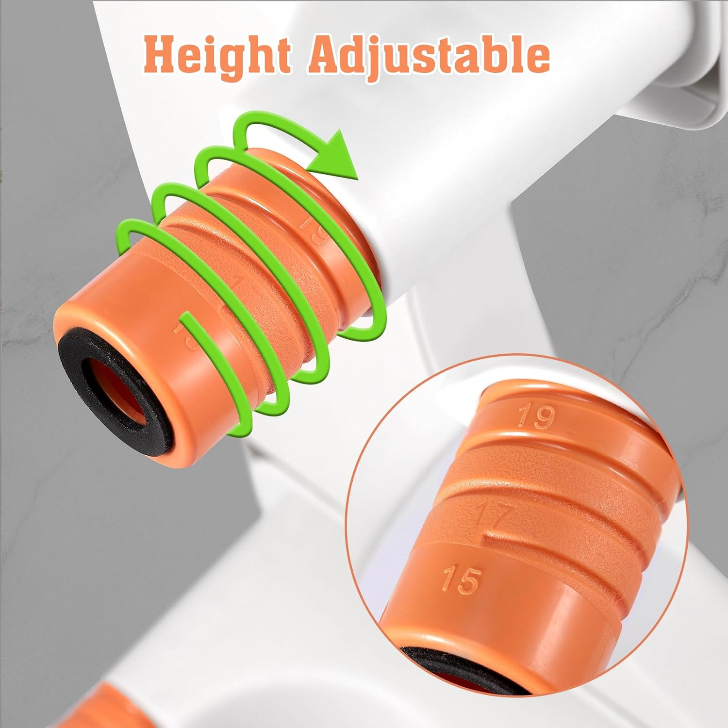 Toilet Stool for Squatting Posture, 15Cm-21Cm Height Adjustable, Non-Slip Design Step Stool, Durable Bathroom Potty Stool for Adults & Kids image number 1