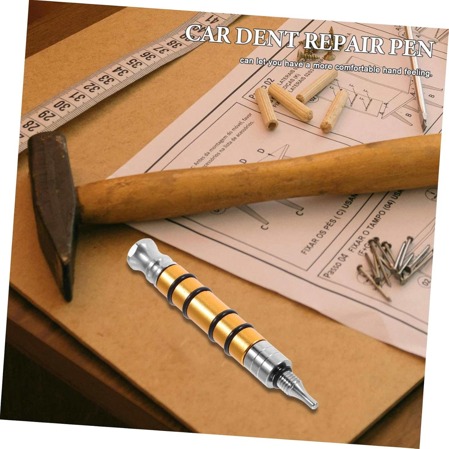 LALADEFIEE Automotive Dent Removal Tool Small Dent Remover for Car Metal Surface Repair Pen image number 5