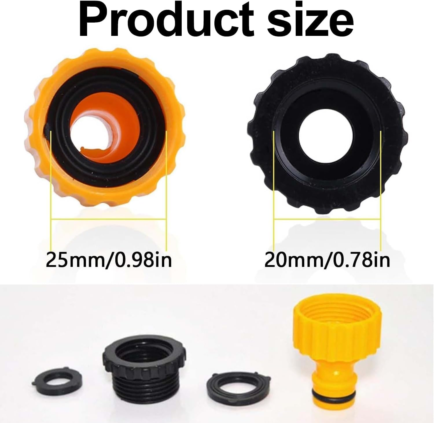 Garden Hose Tap Connectors 4Pcs Set - Easy Installation, Durable & Leak-Proof for Outdoor Watering Needs, Universal Fit for Garden Hoses and Faucets image number 3