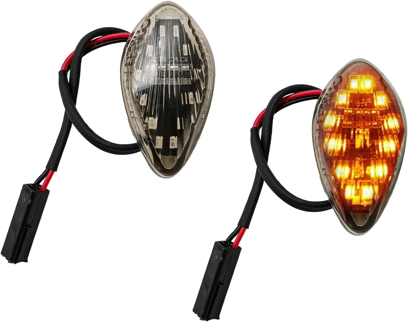 Motorcycle LED Front Flush Mount Turn Signal Light, Brake Blinker Indicator for Honda Grom 2014-2018 Flush LED Turn Signals Light (Pack of 2)