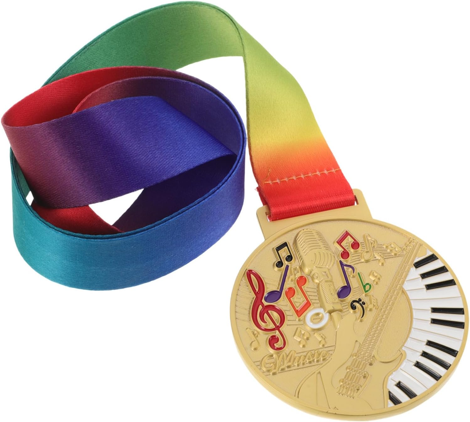 Abaodam Music Note Award Medals with Neck Ribbon for Zinc Alloy Musical Competition Medals Shows Performances and Awards Keepsake image number 3