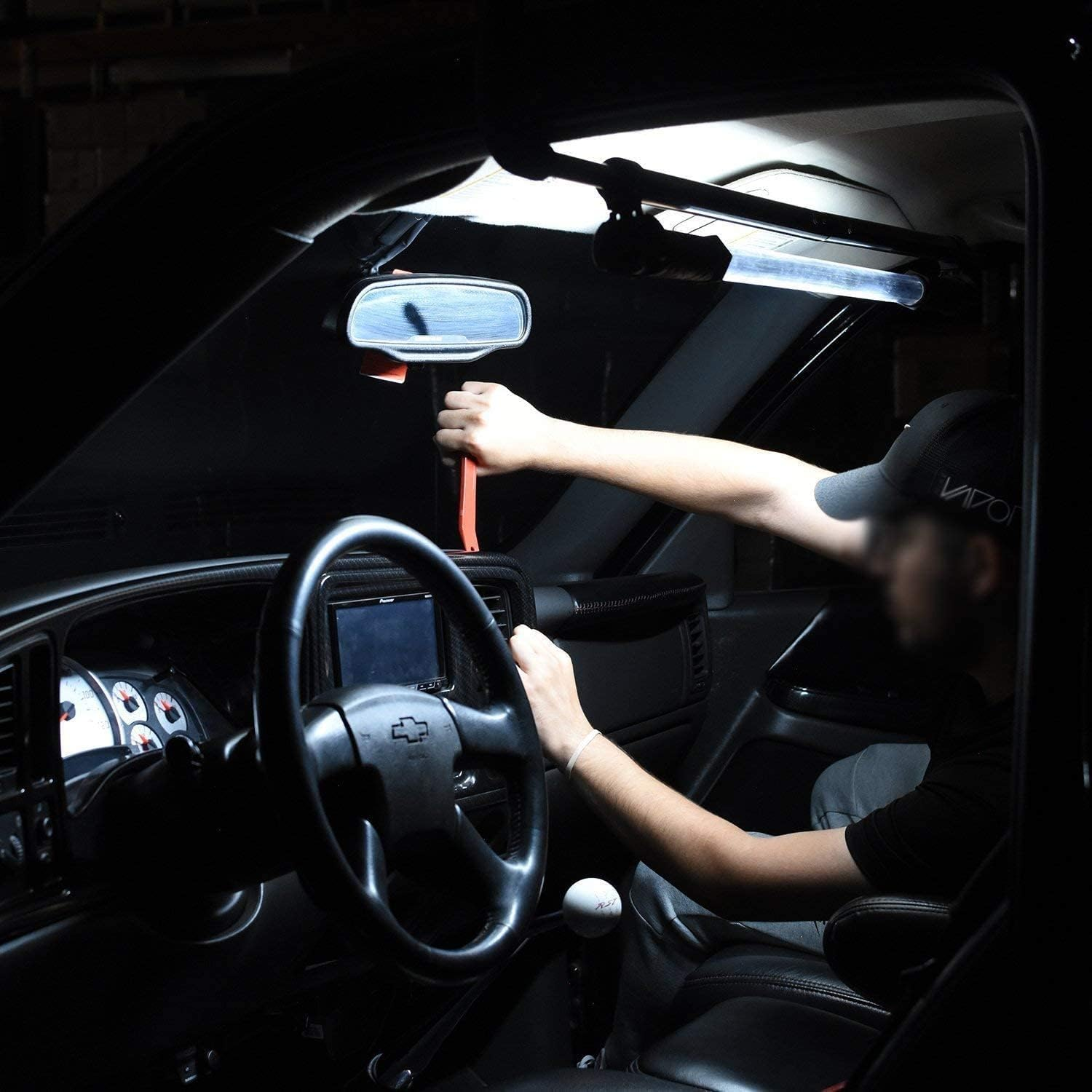 Neiko 40447A Rechargeable Underhood Work Light | 202 SMD LED Bulbs, 1,200 Lumens Max Brightness, 8,000 Mah Li-Ion Battery | 2 Brightness Modes, 1 Pack image number 4