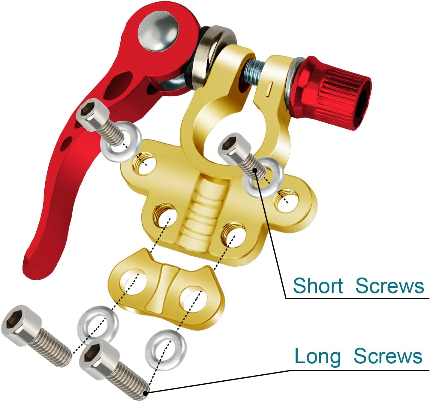 2PCS Battery Terminal Connectors, 4 Way Quick Release Disconnect Battery Terminals, Positive Negative Battery Cable Ends for SAE/JIS Type a Posts by ZONBANG (Copper) - Copper image number 2