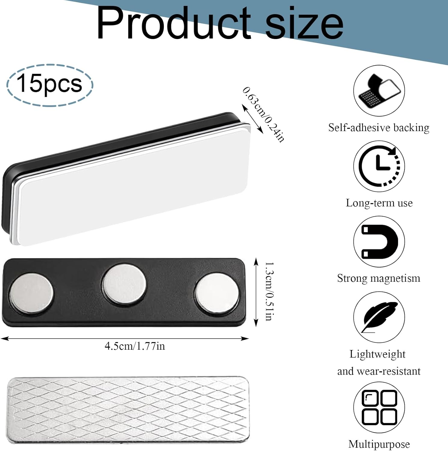 Xoelle Pack of 15 Fly Screen Window Magnet, Magnets for Fly Screen for Clamping, Screen Clip, Suitable for Attaching Screens in Kitchens, Balconies, Living Rooms and Bedrooms image number 5