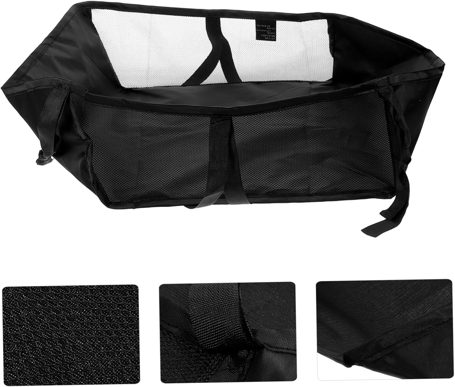 VICASKY Universal Lightweight Pram Storage Basket under Stroller Organizer Bag for Shopping Foldable Design for Easy Storage No Board image number 4