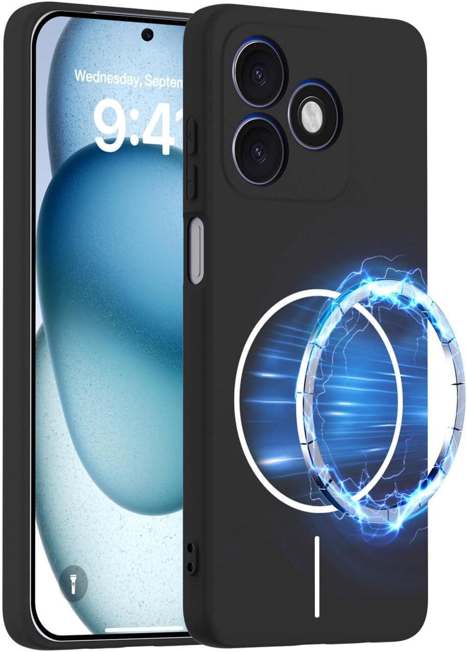 YUXING Case Compatible with Oppo Find X9 Pro 5G for Magsafe, Shockproof Silicone Case, Slim Full Protection Magnetic Mobile Phone Case, Black