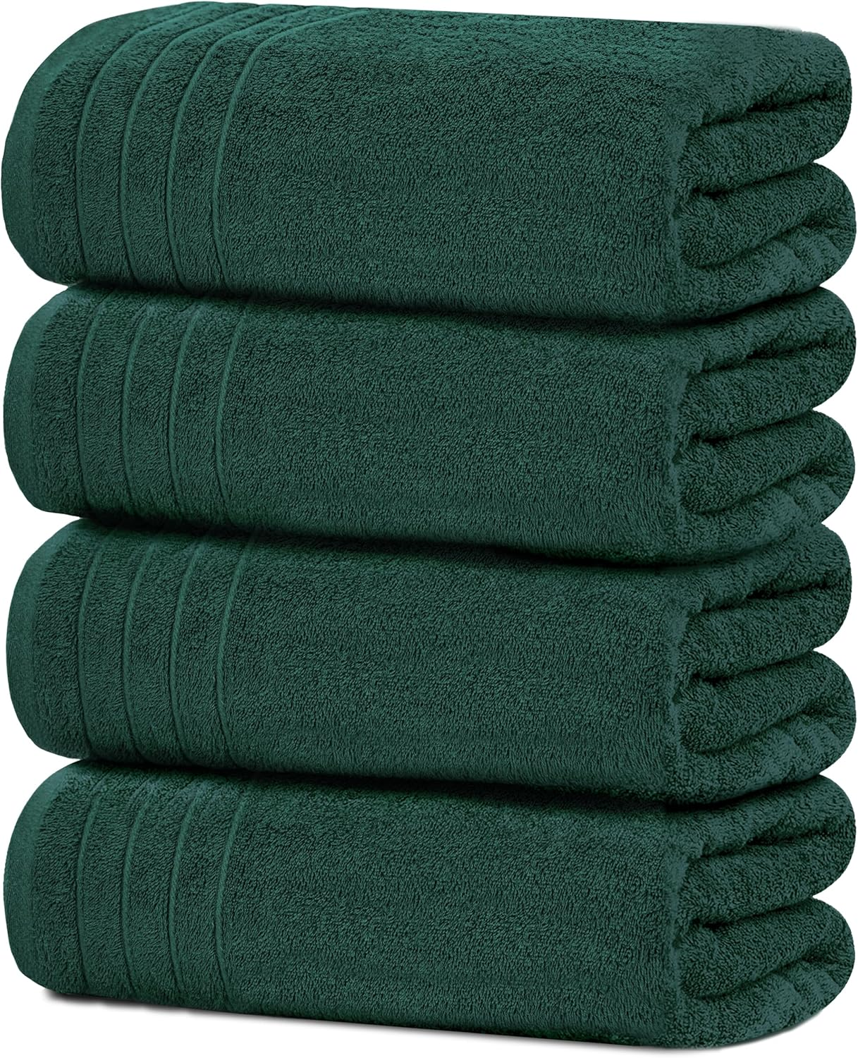 Tens Towels Large Bath Towels, 100% Cotton, 30 X 60 Inches Extra Large Bath Towels, Lighter Weight, Quicker to Dry, Super Absorbent, Perfect Bathroom Towels (Pack of 4, Cool Grey)