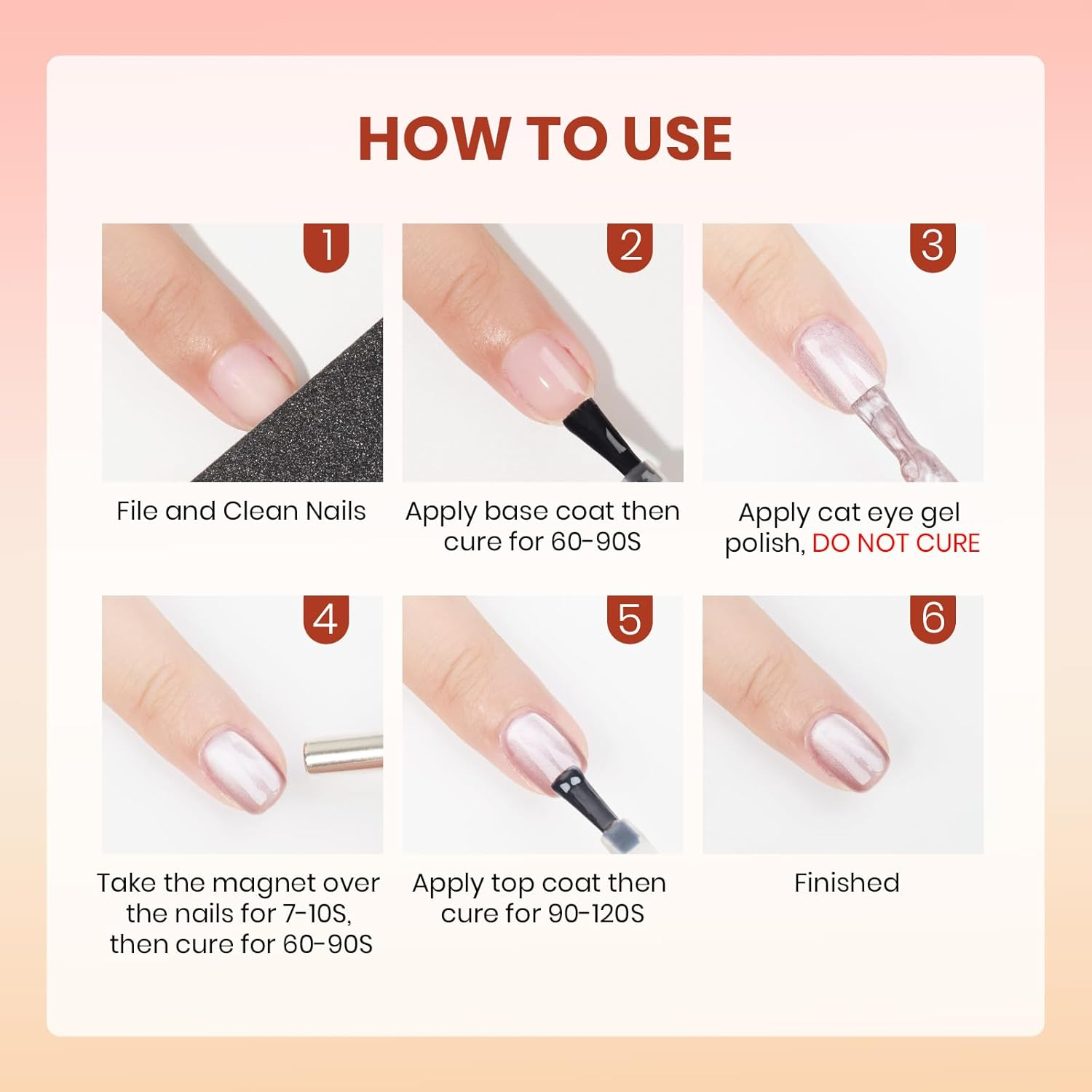 SUPWEE 12 Colors Cat Eye Gel Nail Polish Set with Magnetic Gel Polish Cateye Nails Jelly Crystal Effects 12 Colors Home Manicure for Women Girl image number 4