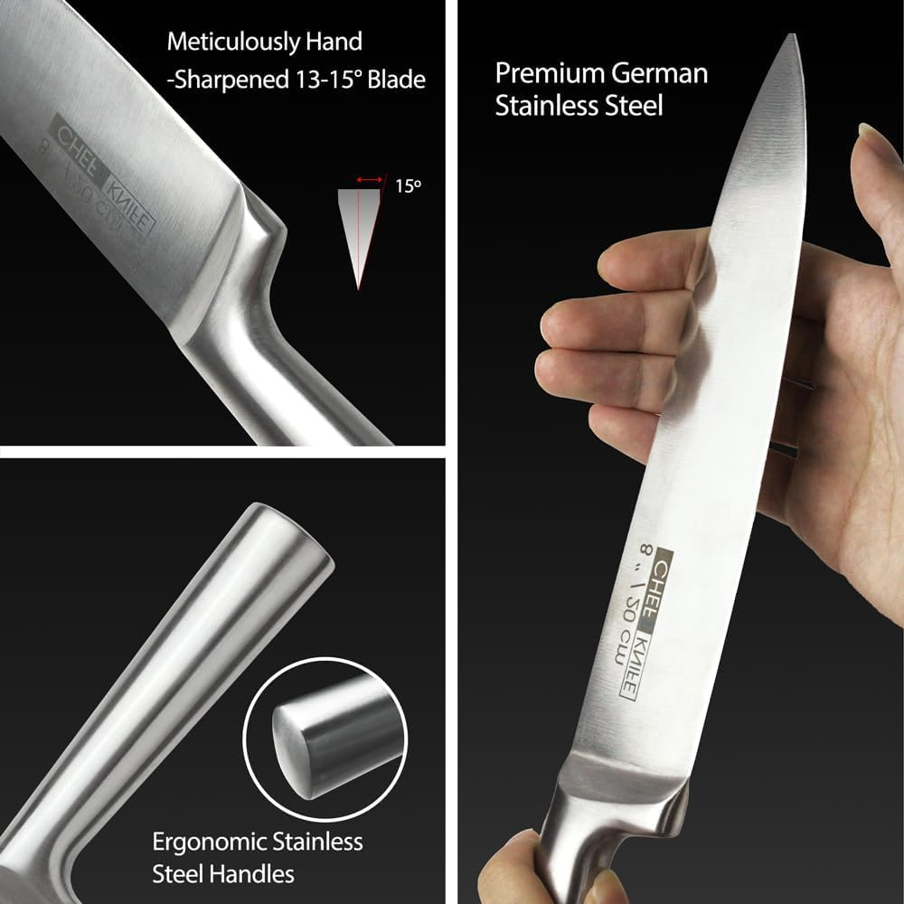 Knife Set, Kitchen Knives 5 Piece Sets for Chef Dishwasher Safe Steel Stainless Cooking (5 Piece) image number 2