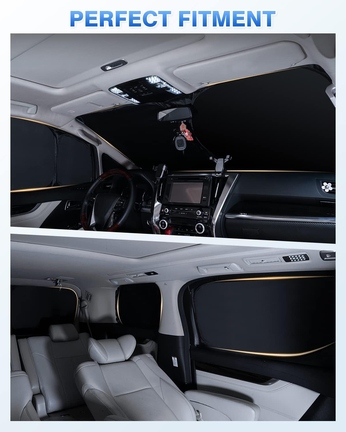 Canvcle Sunshades for 2019-2023 2024 Subaru Forester Accessories Windshield Sun Shade Side Rear Window Shade Cover Sun Visor Shield Privacy Protection Keep Vehicle Cool Black 8PCS image number 3