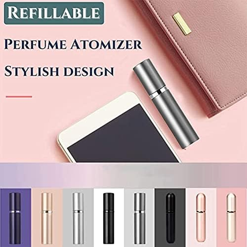 Refillable Portable Mini Perfume Atomizer for Travel, 5Ml Luxury Empty Leakproof Pump Perfume Spray Bottle Atomizer for Man and Woman (J-Rose Gold) image number 3