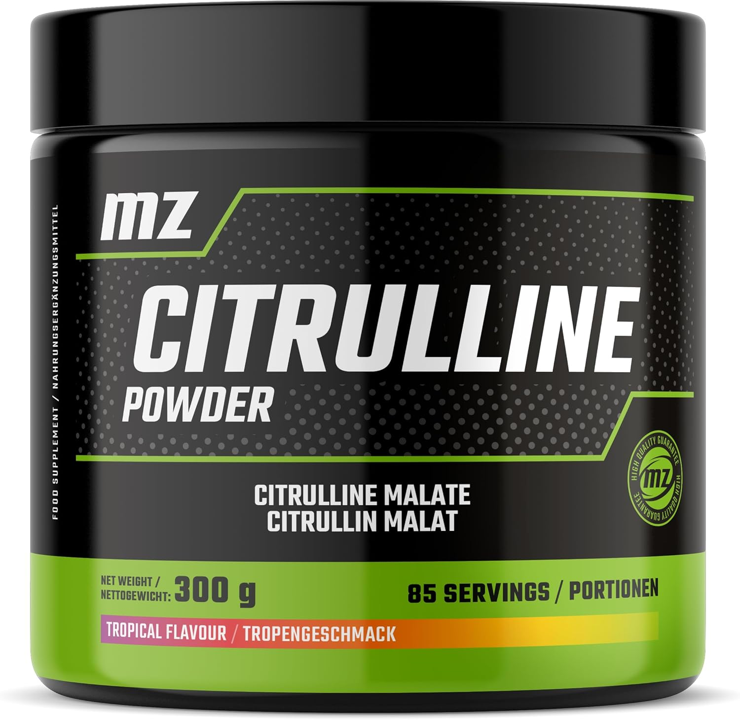 Citrulline Powder 300G - L-Citrulline 2000 Mg with Magnesium - 85 Servings per Pack - Amino Acid Supplement - Tropical Fruit Flavour - by MZ image number 2