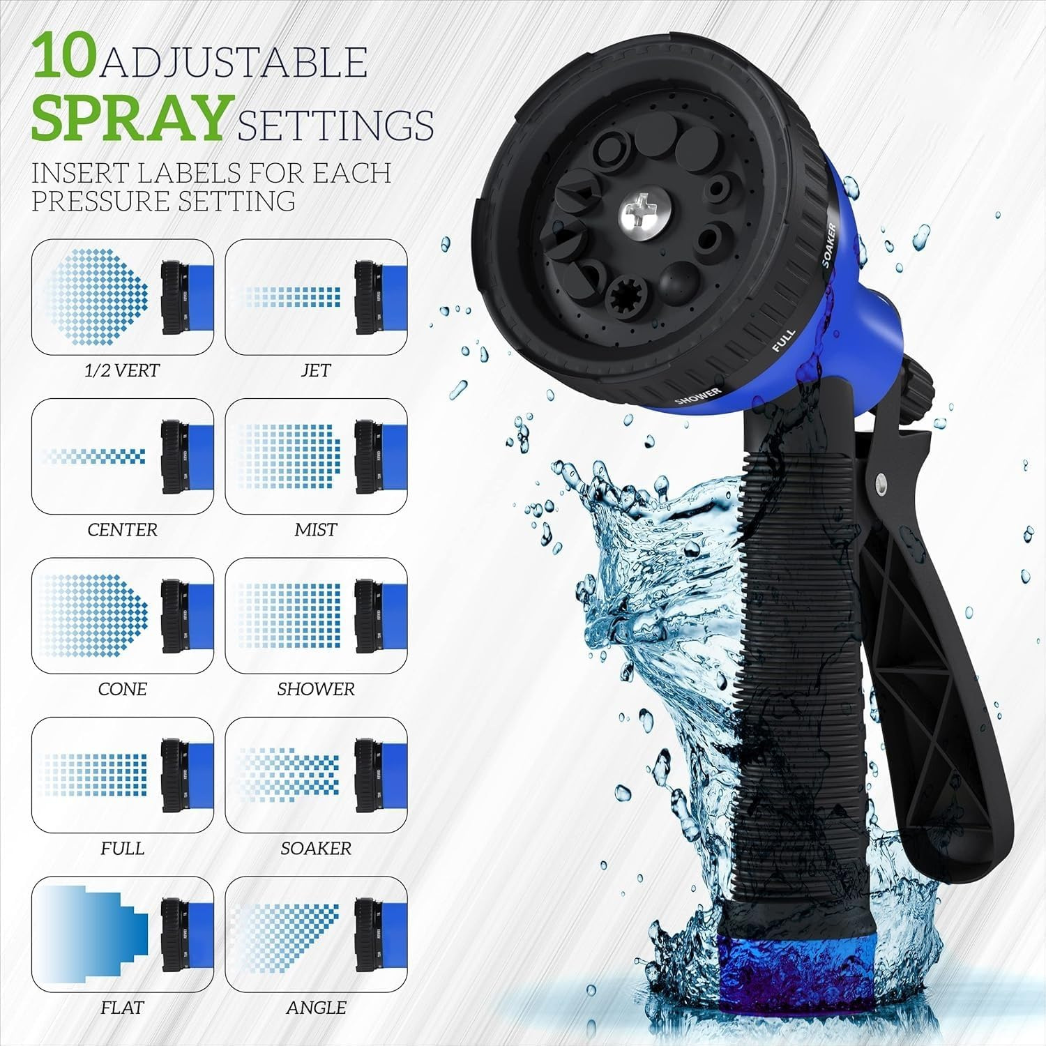 Expandale Garden Hose, Flexible Water Hose with 10 Spray Nozzle, Kink Free Flexible Water Hose, Lightweight and Easy to Store. (22.5M) image number 3