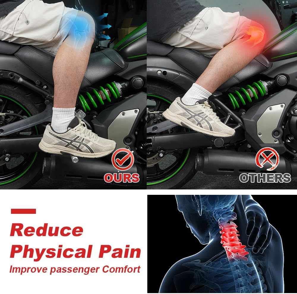 Xitomer Adjustable 22-28Mm Black Aluminum Passenger Footpegs for Vulcan 650 / S 2015-2024 Cruiser Motorcycle