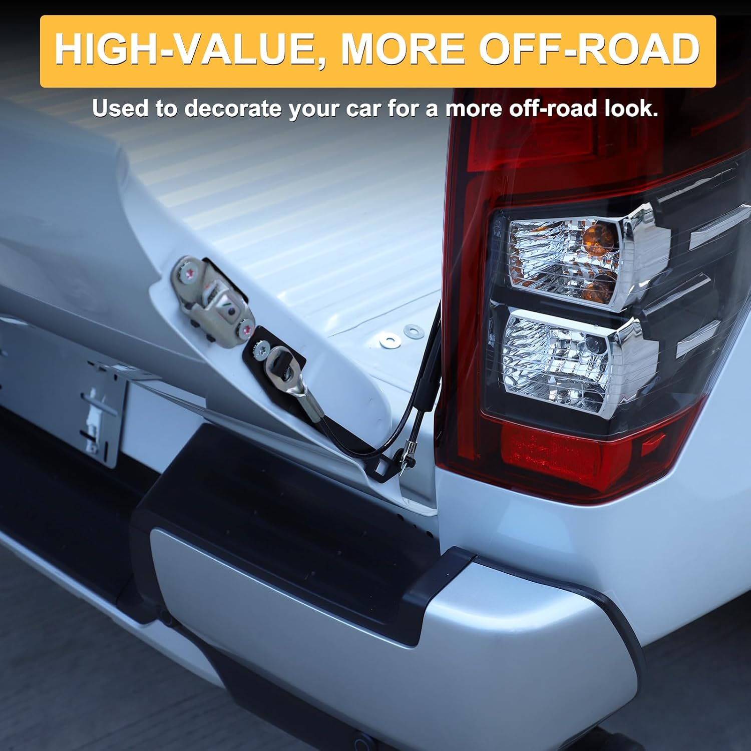 Yinaniutos Truck Tailgate Lift Assist Kit Compatible with Mitsubishi Triton 2015-2022 Accessories, Tailgate Lift Support Gas Spring Prop Rod, Carbon Steel image number 3