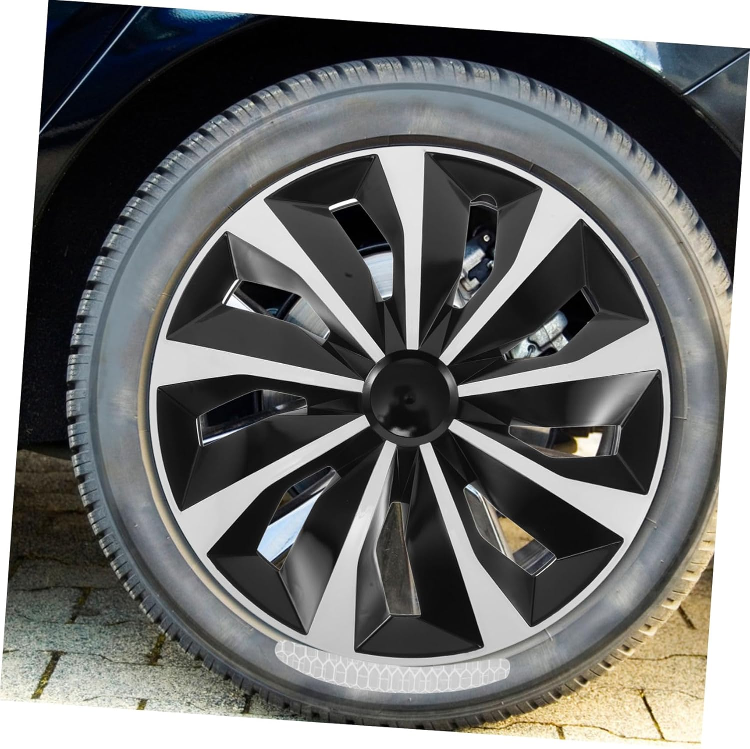 HAPINARY Universal 15-Inch Wheel Hubcap Rim Cover White Steel Auto Tire Center Caps Car Rim Protector Suitable for Passenger Vehicles Exterior Wheel Accessories image number 1