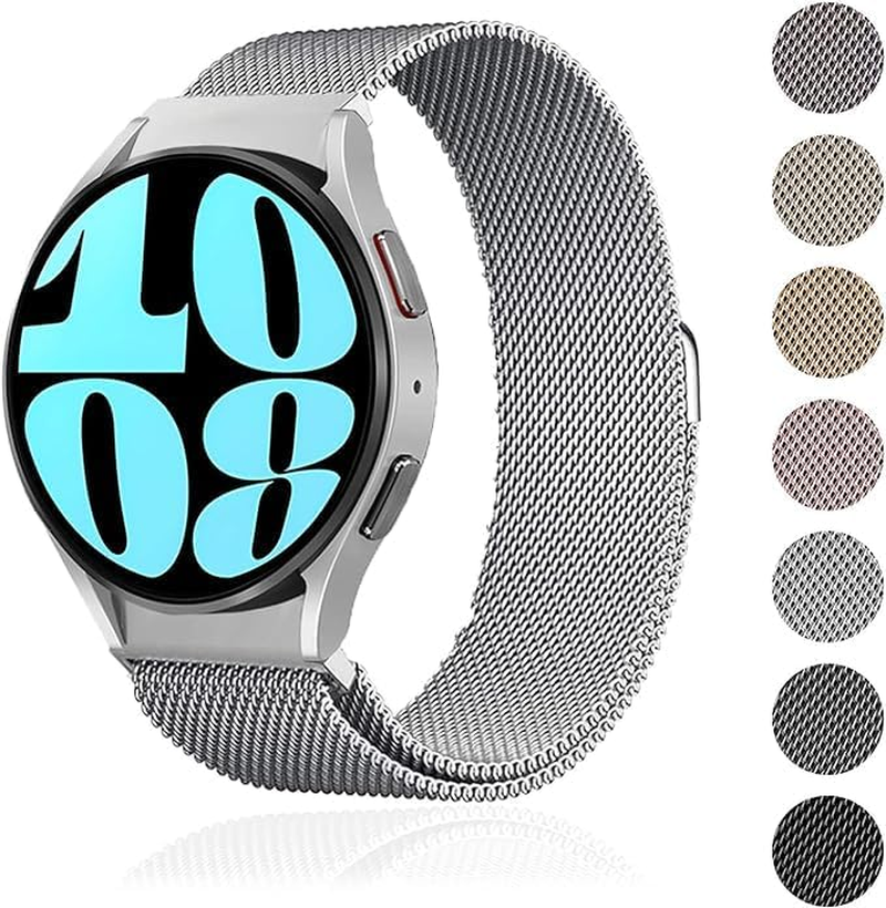 Milanese Band for Samsung Galaxy Watch 7/FE/6/5/4 40Mm 44Mm/Galaxy Watch 6 Classic 47Mm 43Mm/Galaxy Watch 5 Pro 45Mm/4 Classic 46Mm 42Mm Women/Men,Mesh Magnetic Loop Strap,No Gap Metal Correa image number 2