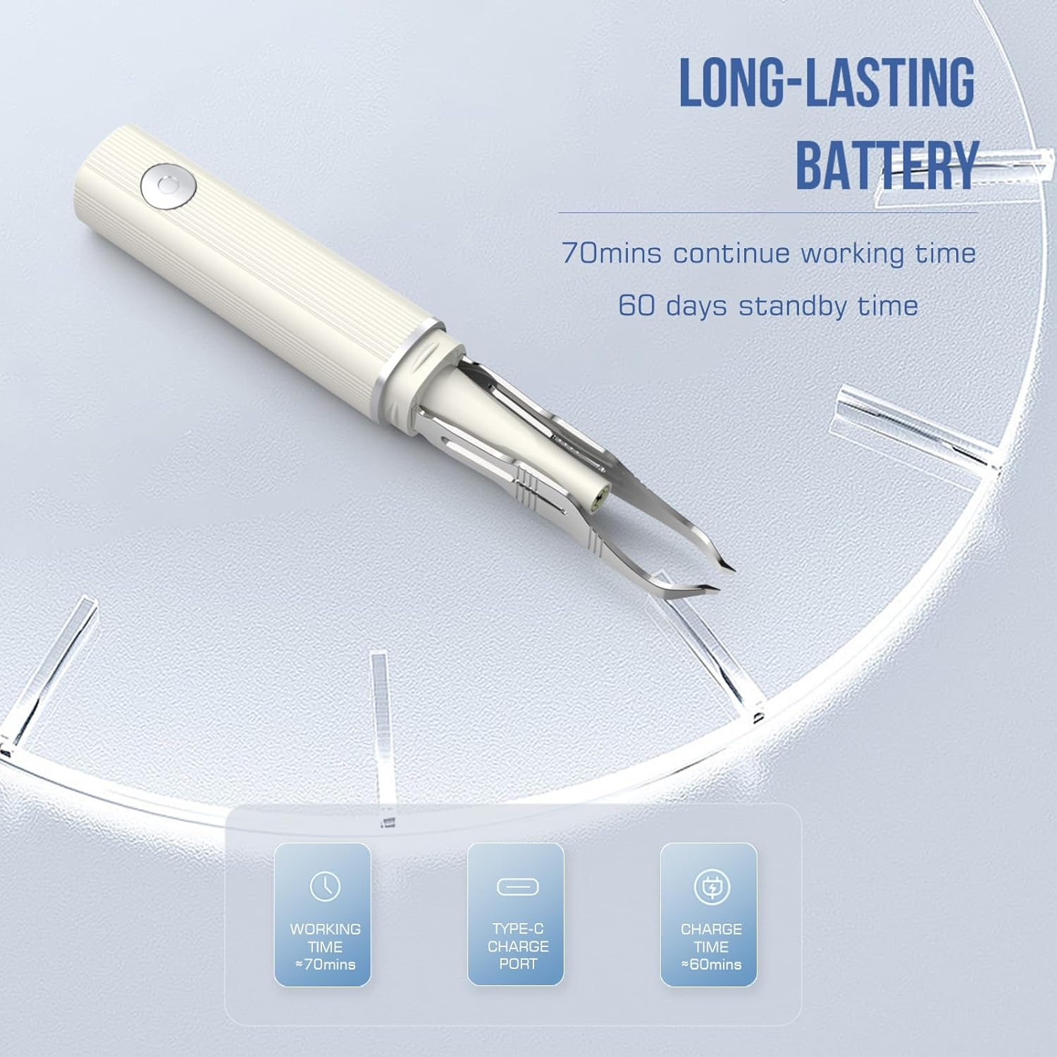 Scopepickeu Visual Hair Removal Tweezers with 1080P Camera,Led Light &ndash; Wifi USB Rechargeable Precision Tweezers for White Hair, Ear Hair, Eyebrows, Eyelash (Black) - Black image number 4