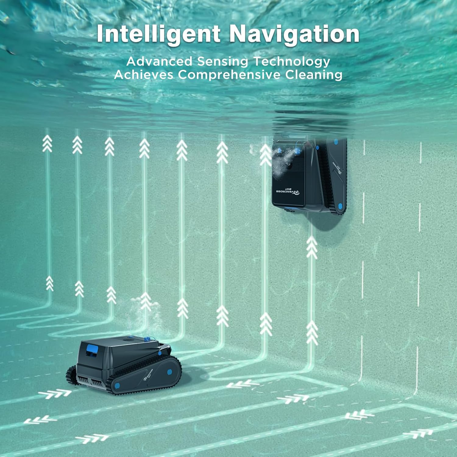U8 Cordless Robotic Pool Cleaner, Automatic Route Planning and Docking, Four Cleaning Modes-Floor/Wall/Waterline/Auto with App Control, 120 Mins Lasting, Ideal for Pools up to 200㎡ image number 3