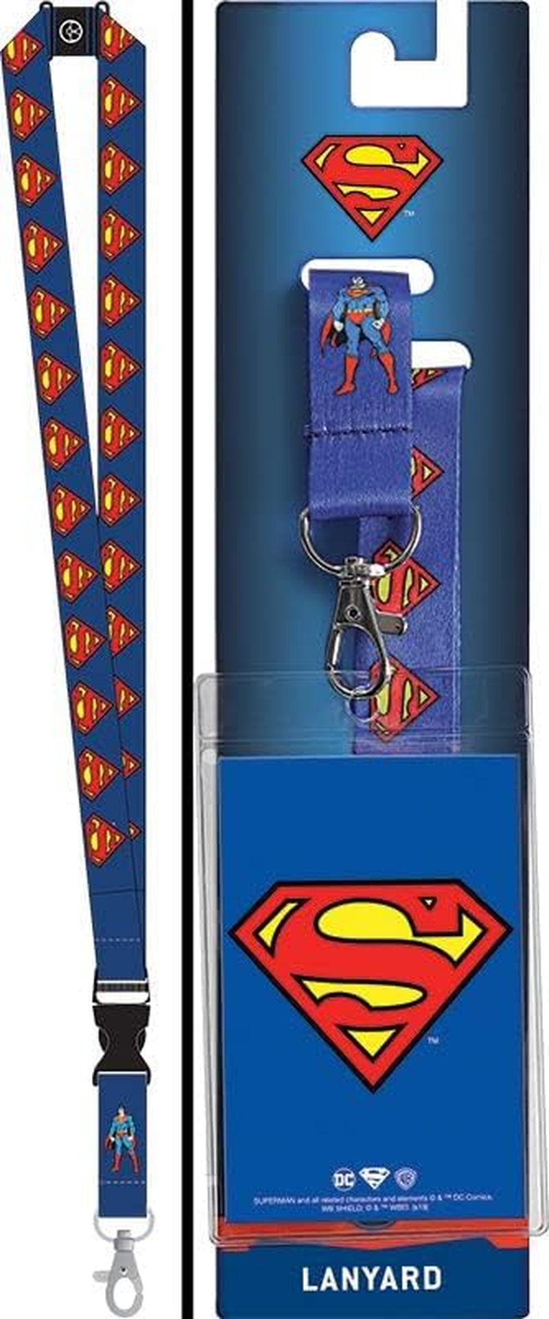 Ata-Boy DC Comics Superman Reversible Lanyard with Breakaway Clip and ID Holder