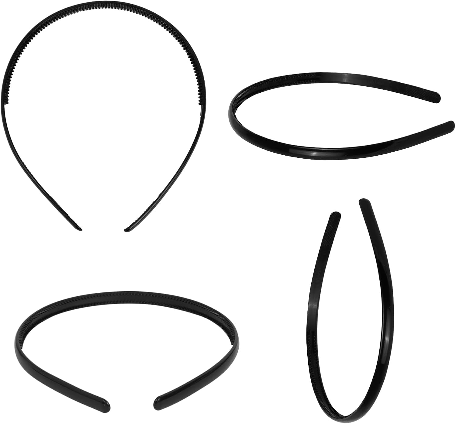 XWCHASA Pack of 6 Women'S Thin Black Soft and Elastic Hair Bands, Hair Accessory for Makeup, Face Washing, Yoga, Jogging, Climbing image number 4