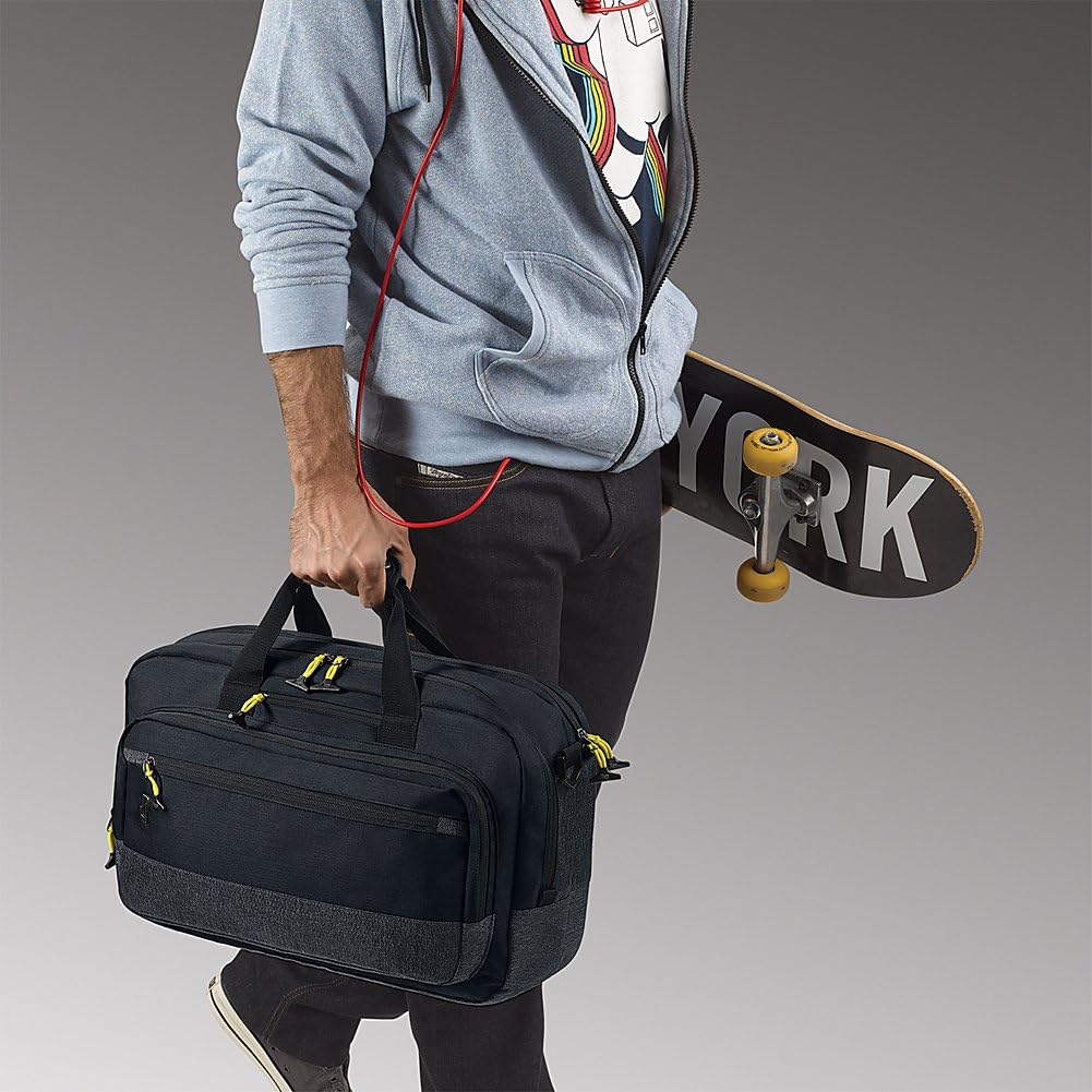 Solo New York Velocity 15.6 Inch Laptop Hybrid Backpack Briefcase, Navy/Grey image number 4