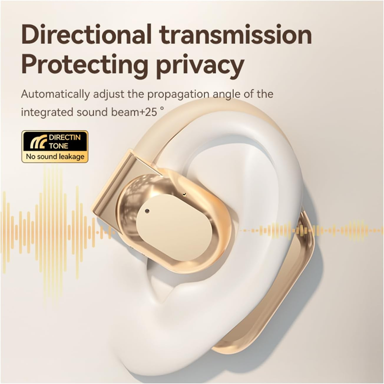 Oimzzr M62 Wirel Headset Ligent Digital Display Call Noise Cancellation Surround Stereo Sound Fingerprint Control OWS On-Ear Sports Headset Suitable for Travelling Busin and Study image number 5