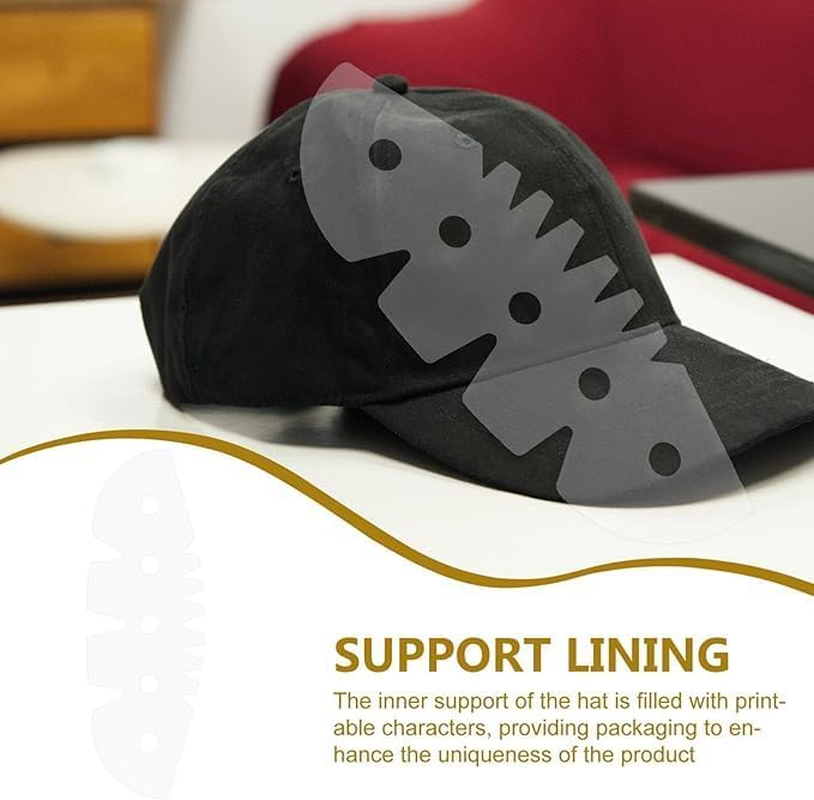 SAHENITEANA 30Pcs Baseball Crown Inserts,White Baseball Caps Inserts,Baseball Hat Crown Inserts Hat Shaper Hat Shaper for Adult Baseball Hats for Women Men Ball Sports Caps image number 4