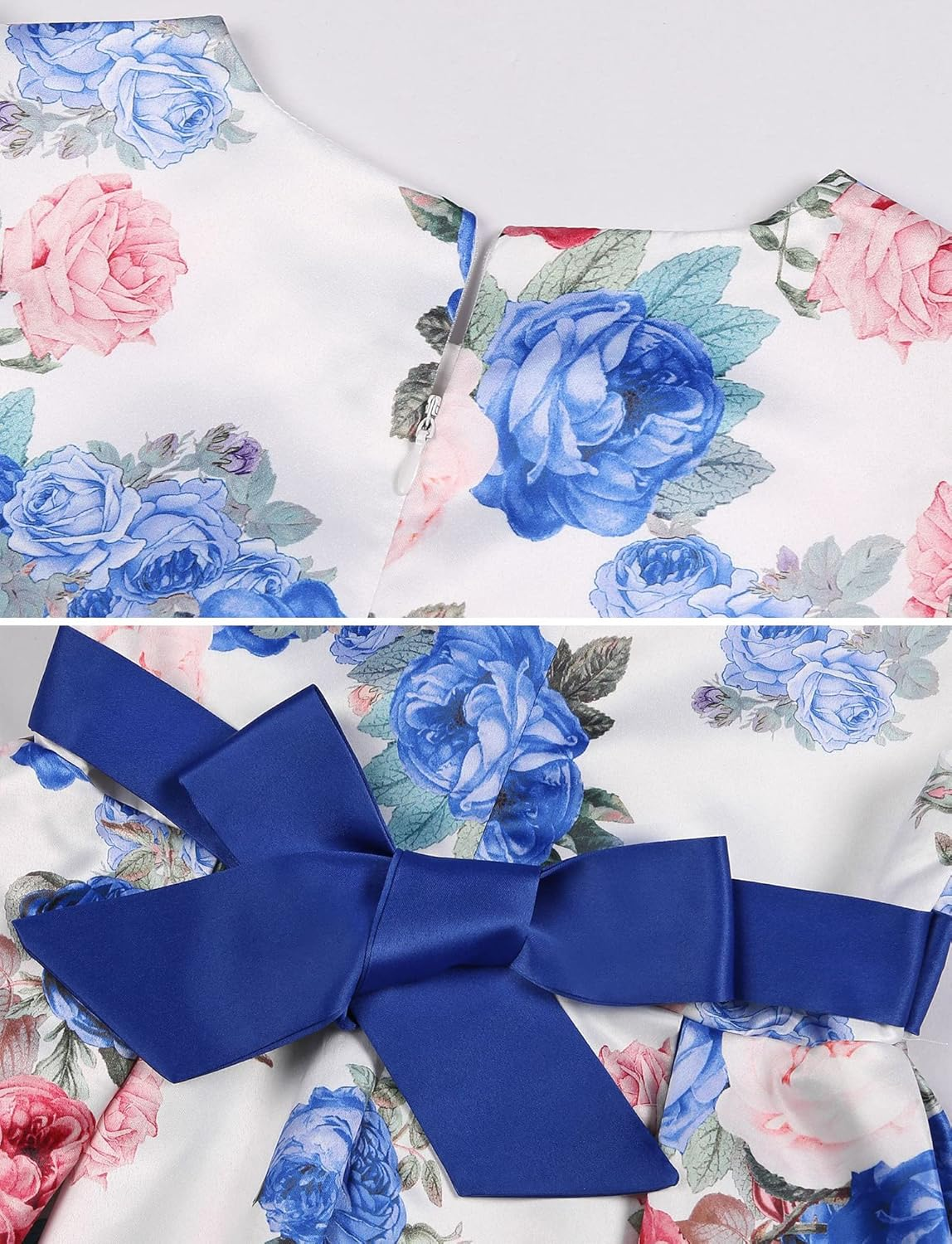 FEOYA - Baby Girl Wedding Suits Pageant Dress Child Party Gown Ceremonial Dresses Flower Baptism Christening Dress Kid Formal Outfit Short Sleeve with Bow Belt 2-10 Years image number 7