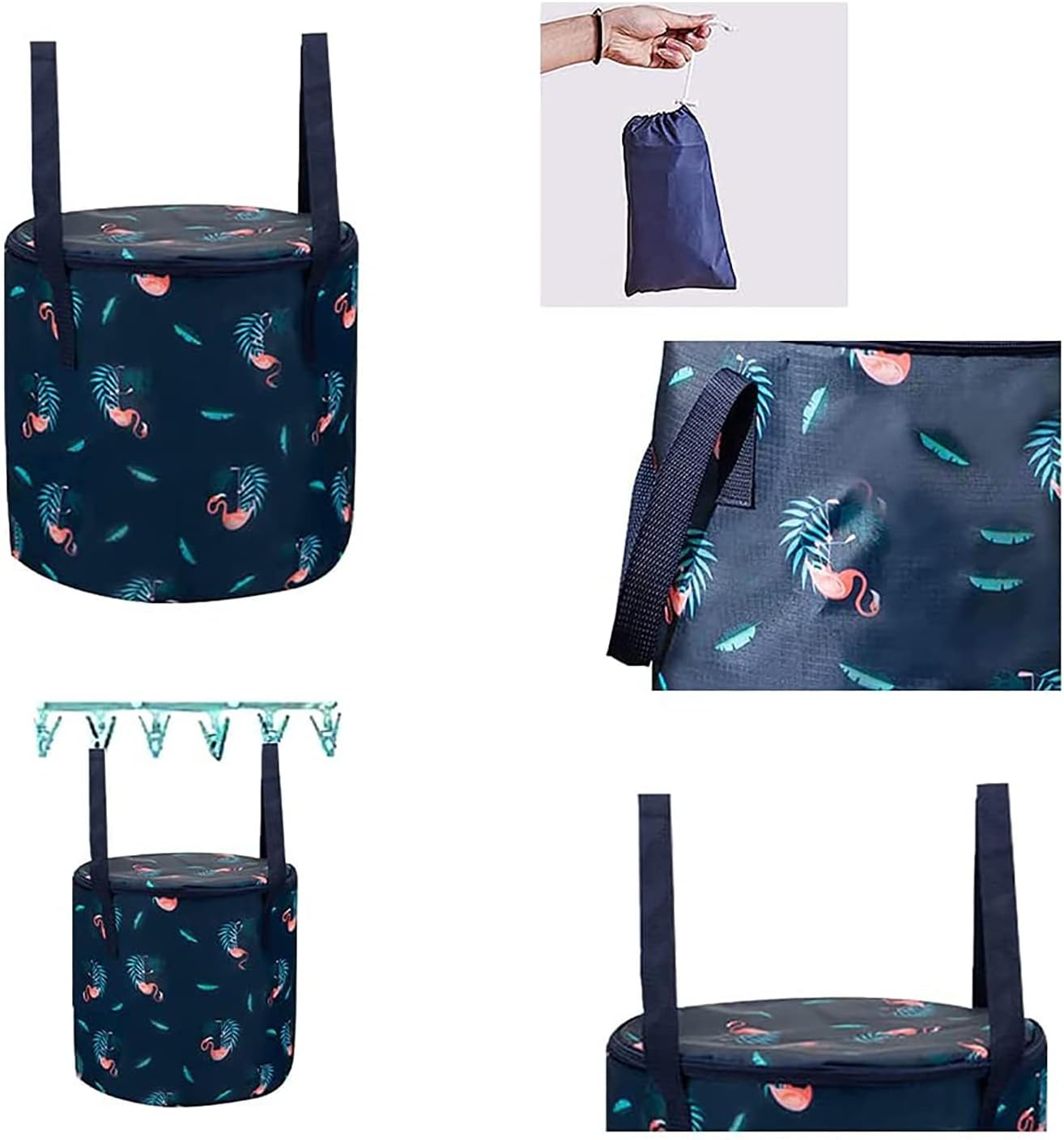 Collapsible Bucket for Soaking Feet, Portable Travel Foot Bath Tub, Insulated Foot Bath Bag with Lid，Foot Soaking Bath Basin Portable, Foot Spa Soaking Feet Home Pedicure Basin Outdoor Camping image number 6