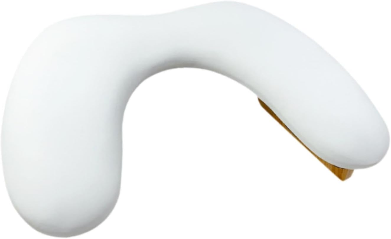 Eigell Nail Arm Rest Cushion Manicure Hand Rest Portable U Shape Practical Holder Stand Pad for Personal Travel Home DIY Holiday, White - White image number 5