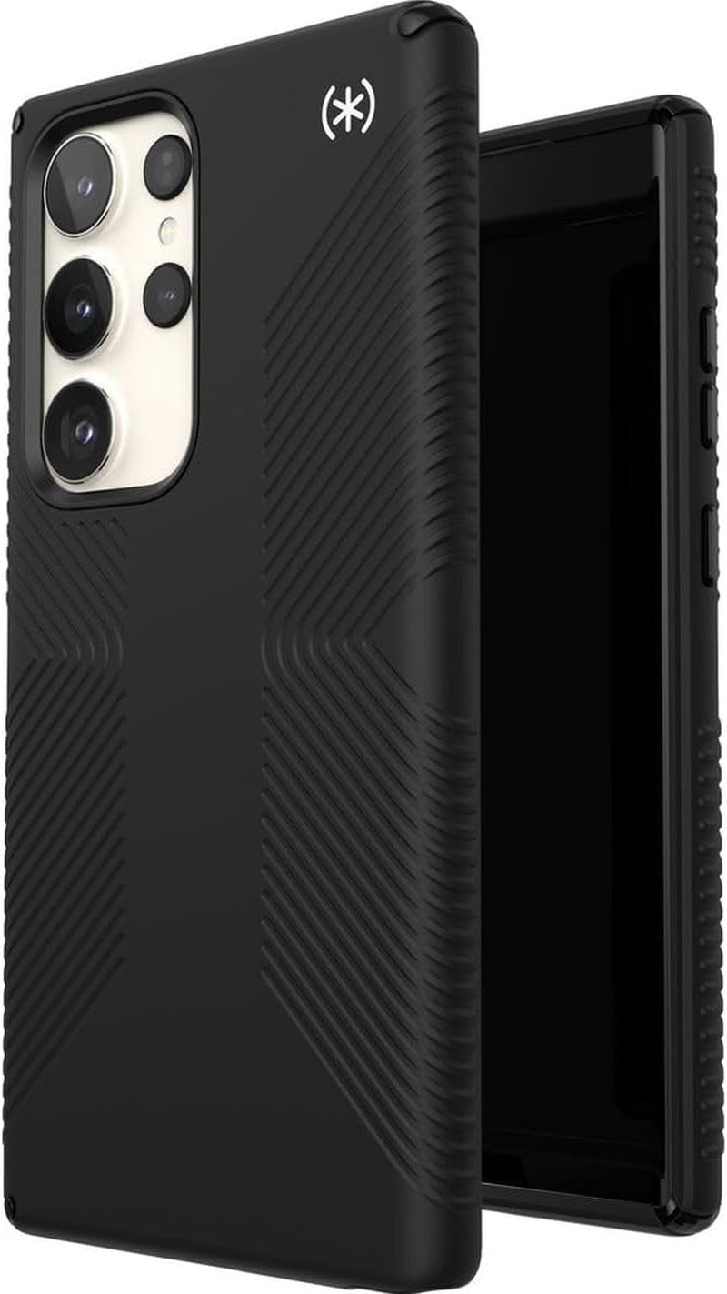 Speck Presidio 2 Grip Samsung Galaxy S23 Ultra Case - Drop & Camera Protection, Soft-Touch Secure Grip, Wireless Charging Compatible, Shock Absorbant, Galaxy S23 Ultra Case - Charcoal Grey