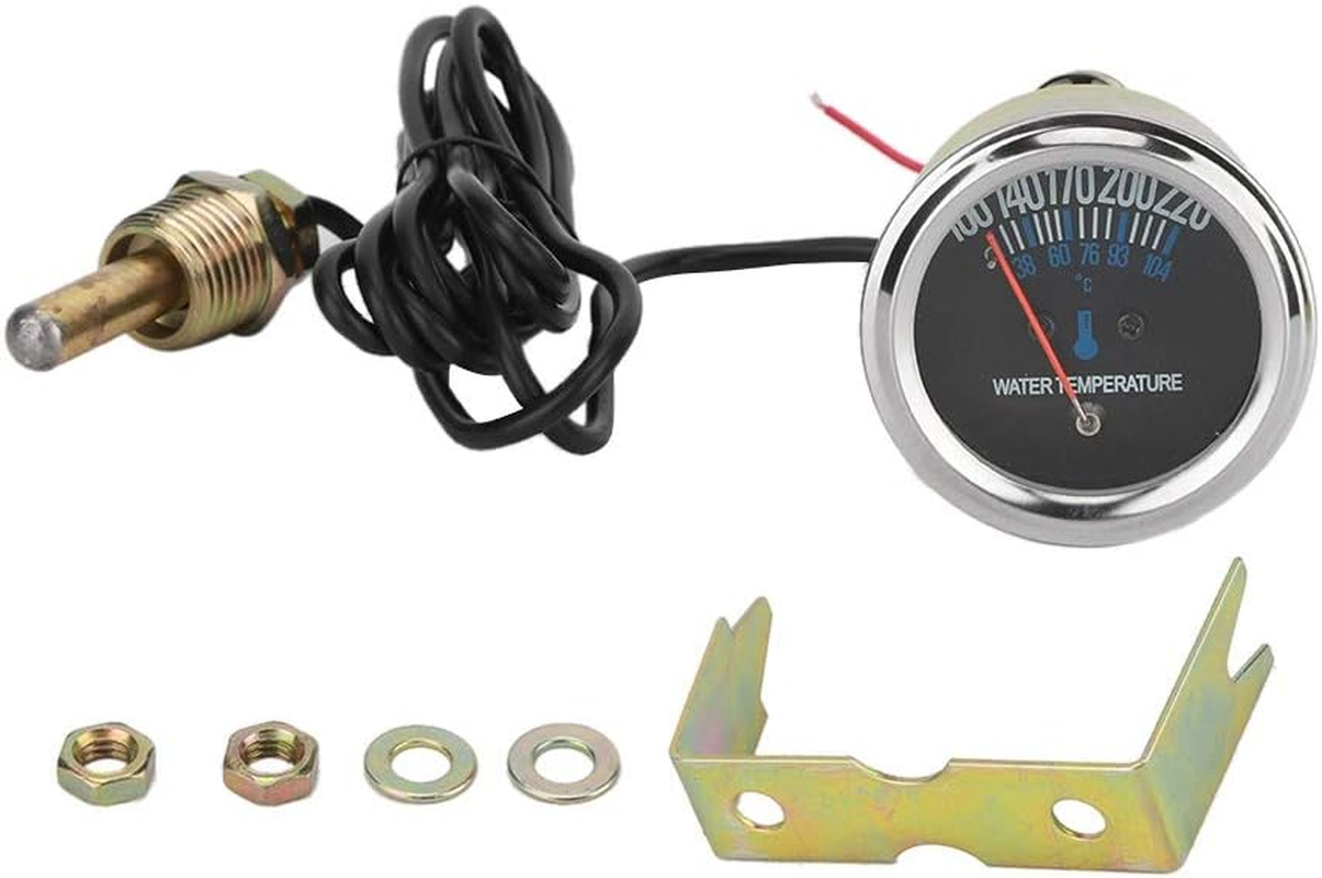 Metal Car 52Mm Mechanical Water Temperature Thermometer Gauge 12V Yellow Light image number 1