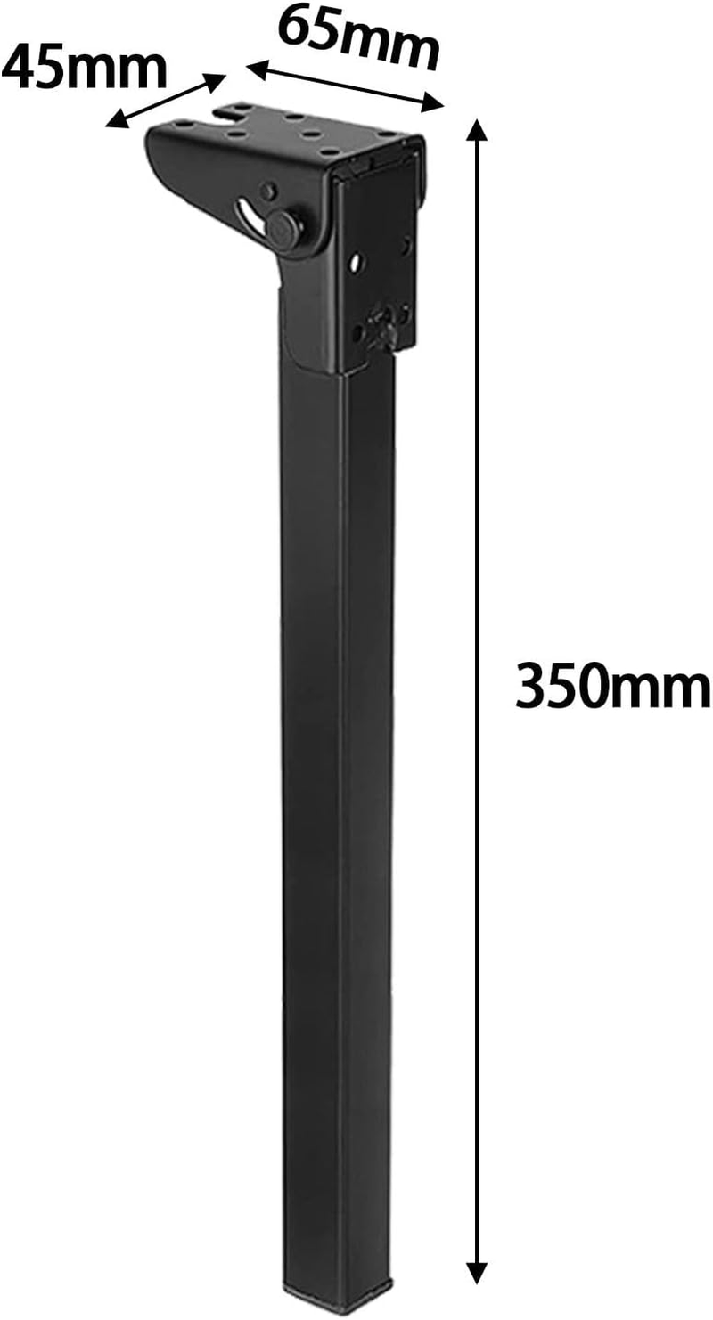 Perfk 4 Folding Table Legs Adjustable Desk Legs Folding Furniture Legs for Living Room, 350Mm