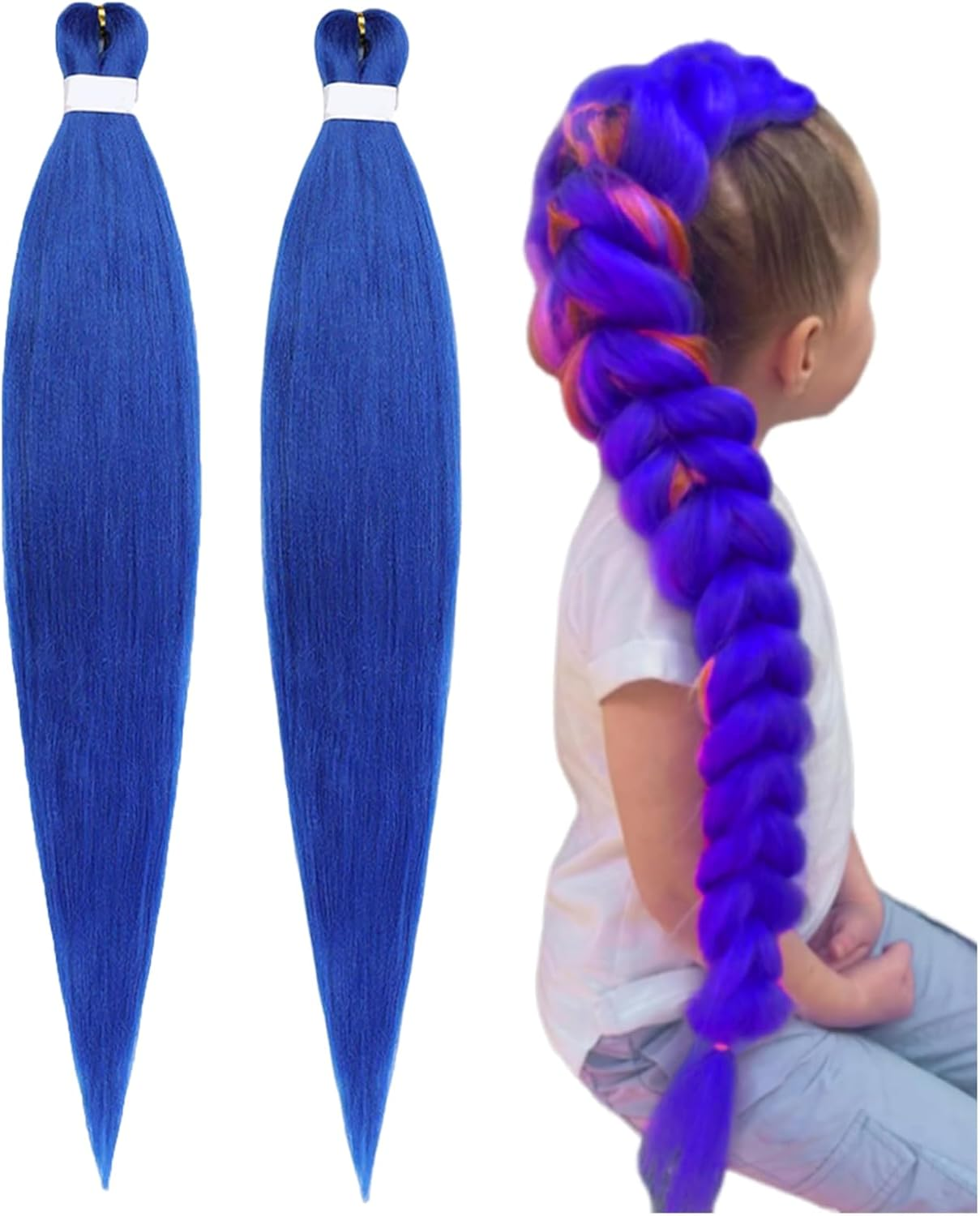 Red Braiding Hair,30 Inch 2PCS Red Hair Extensions for Braiding,Pre Stretched Braidings Hairs Anime Character Cosplay Wig 2025 Anime Cosplay Wig Hairs Braids Halloween Party Accessorie