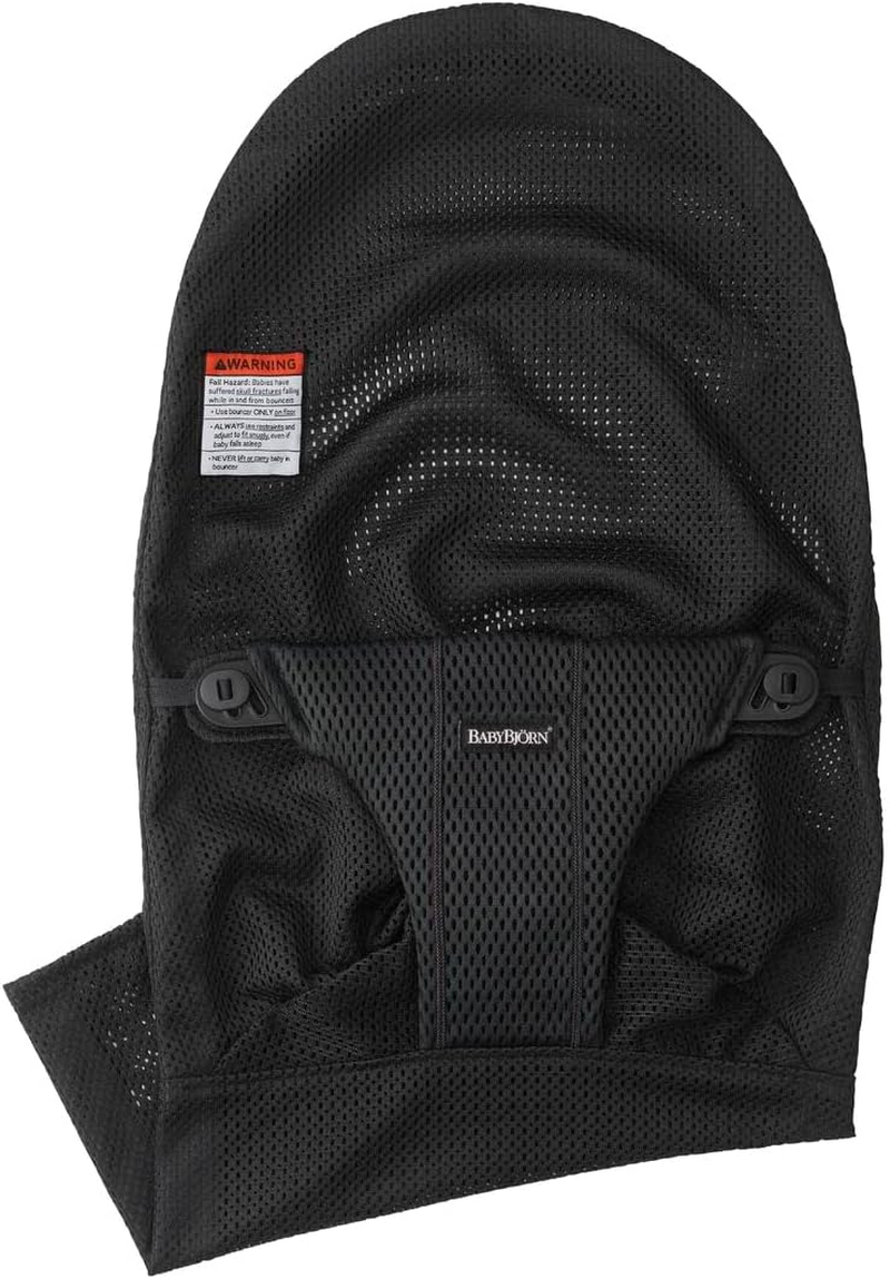 Babybj&ouml;rn Extra Fabric Seat for Bouncer, Mesh, Black image number 3